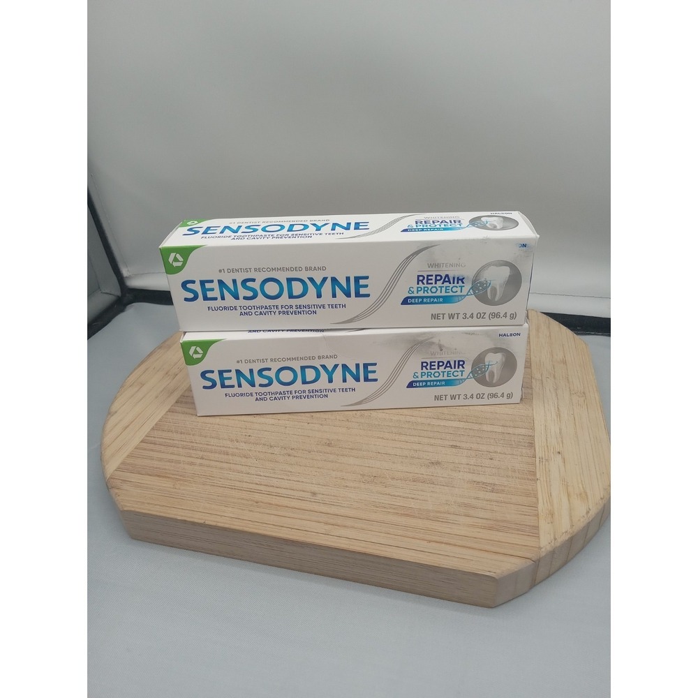 2 Sensodyne Repair & Protect Deep‎ Repair Whitening Fluoride Toothpaste (3.4 oz)